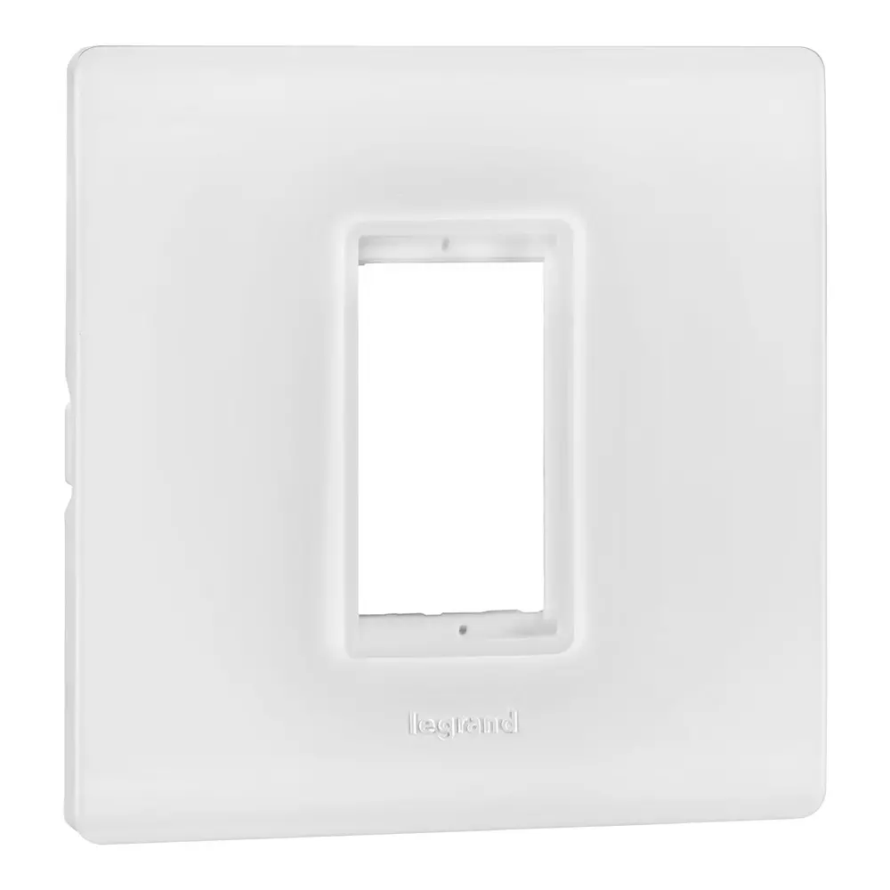 Legrand Cover Plate with Support Frame Allzy White 1 Module, 6813 00 (Pack of 20)