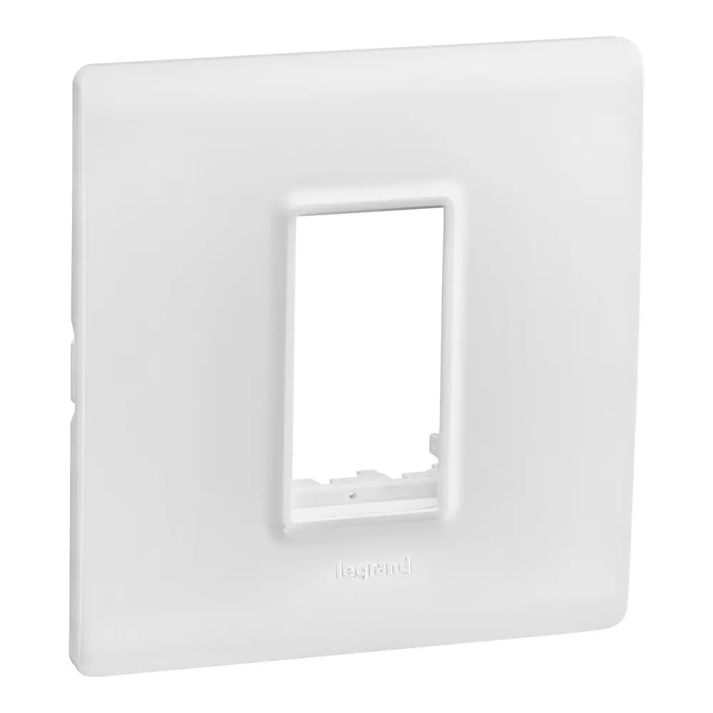 Legrand Cover Plate with Support Frame Allzy White 1 Module, 6813 00 (Pack of 20)