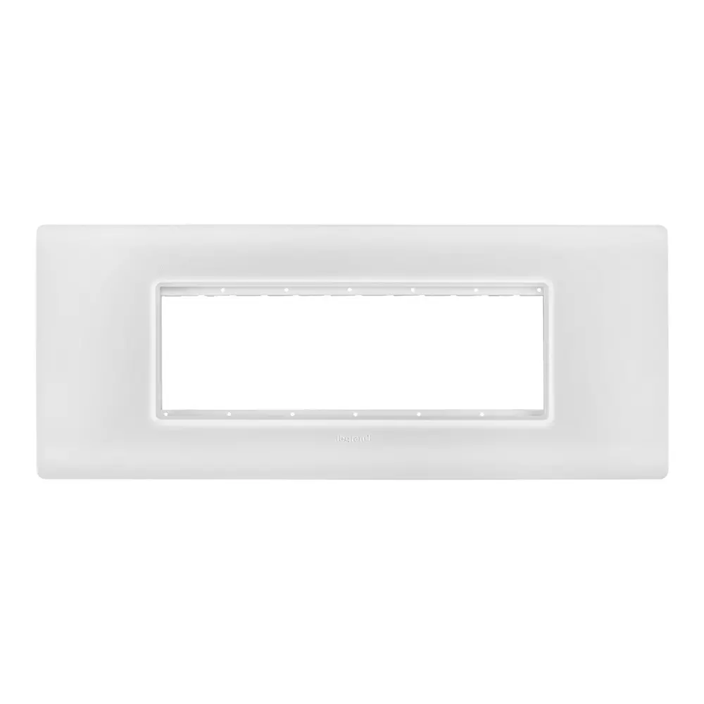 Legrand Cover Plate with Support Frame Allzy White 6 Module, 6813 04 (Pack of 5)