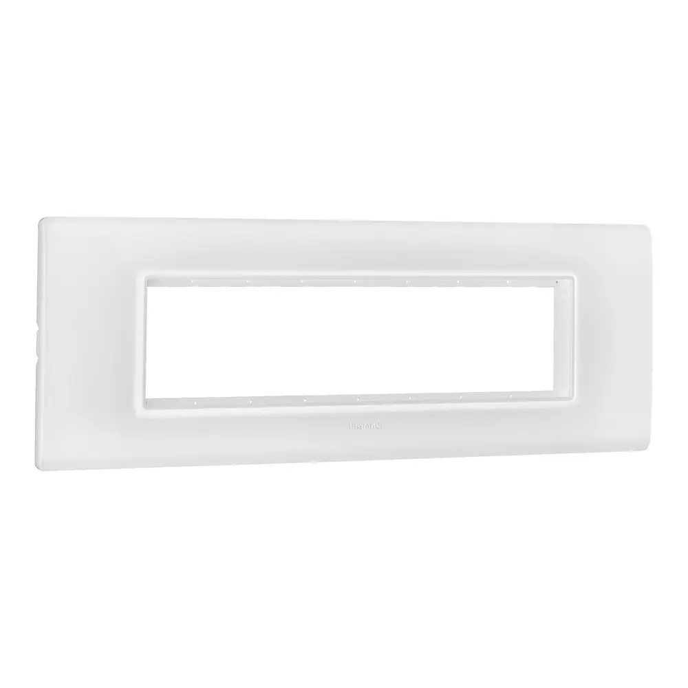 Legrand Cover Plate with Support Frame Allzy White 8 Module Horizontal, 6813 05 (Pack of 5)