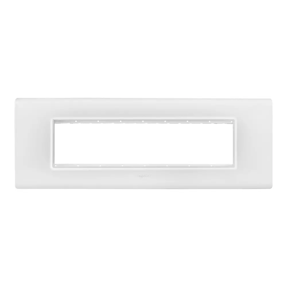 Legrand Cover Plate with Support Frame Allzy White 8 Module Horizontal, 6813 05 (Pack of 5)