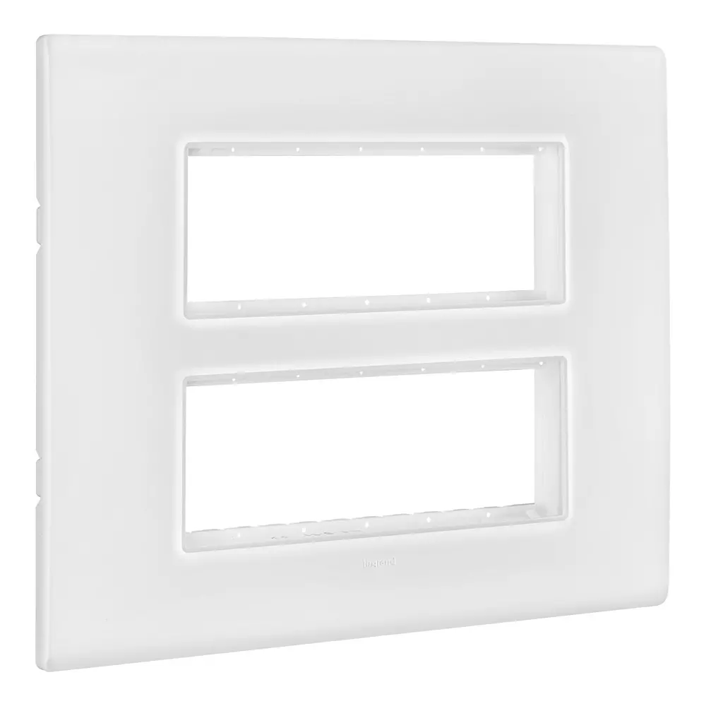 Legrand Cover Plate with Support Frame Allzy White 12 Module, 6813 08 (Pack of 10)