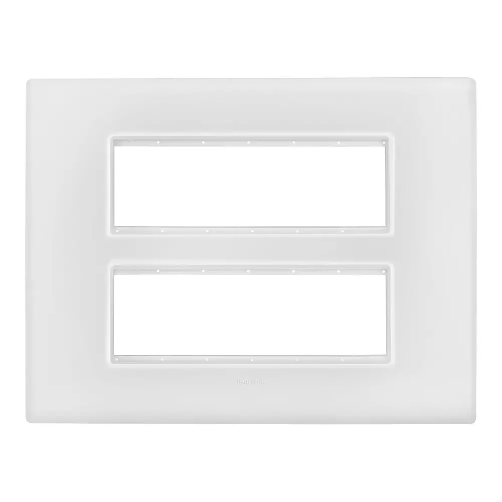 Legrand Cover Plate with Support Frame Allzy White 12 Module, 6813 08 (Pack of 10)
