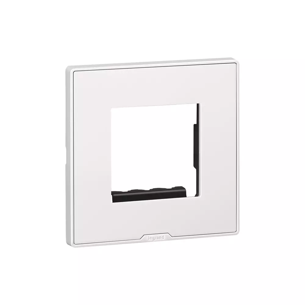 Legrand Cover Plate with Support Frame Myrius Classic White 2 Module, 6795 02 (Pack of 20)