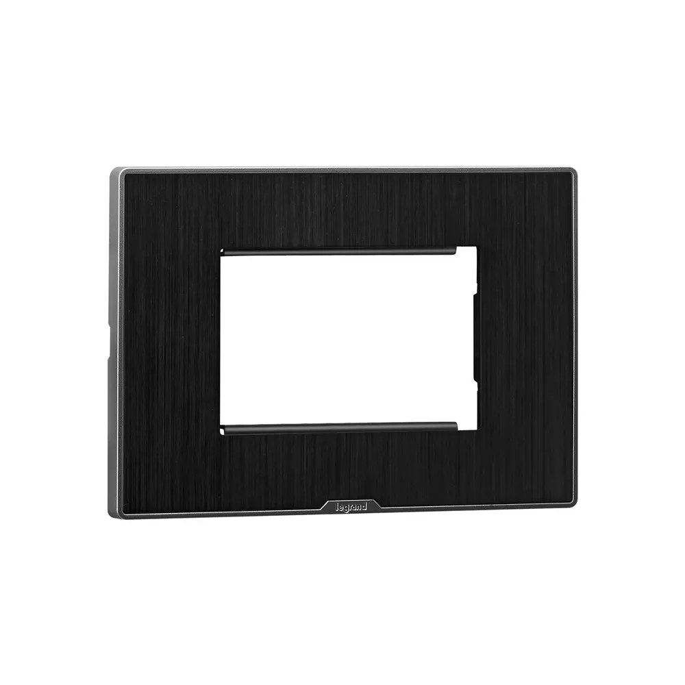 Legrand Cover Plate with Support Frame Myrius Dark Fade 3 Module, 6796 03