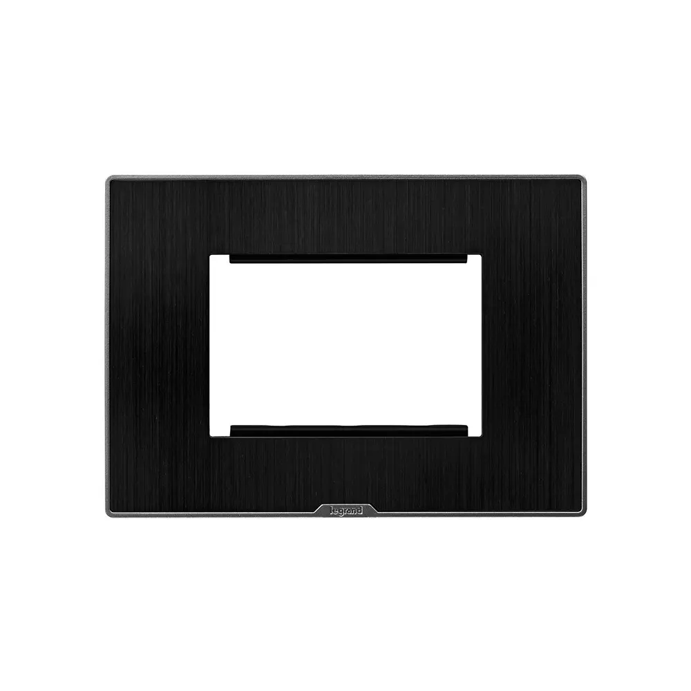 Legrand Cover Plate with Support Frame Myrius Dark Fade 3 Module, 6796 03