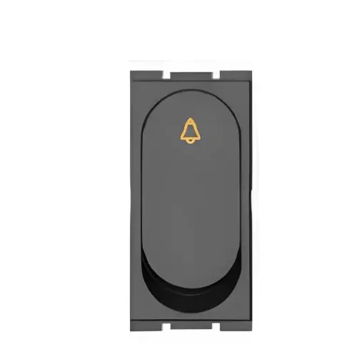 Goldmedal GECHO Modular Bell Push Switch 10 Amp Titanium Grey 1 M, GF011454