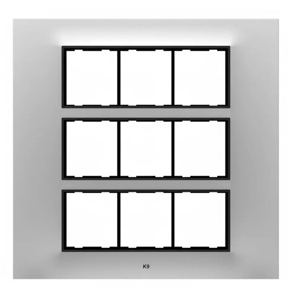 K9 Euro Cover Plate With Base Frame Ultima Plus 18 Module White, 9169P (Pack of 5)