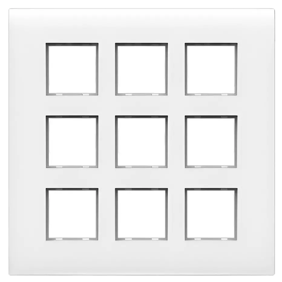 K9 Evoq Cover Plate With Base Frame Matrix 18 Module White, 9310 (Pack of 5)
