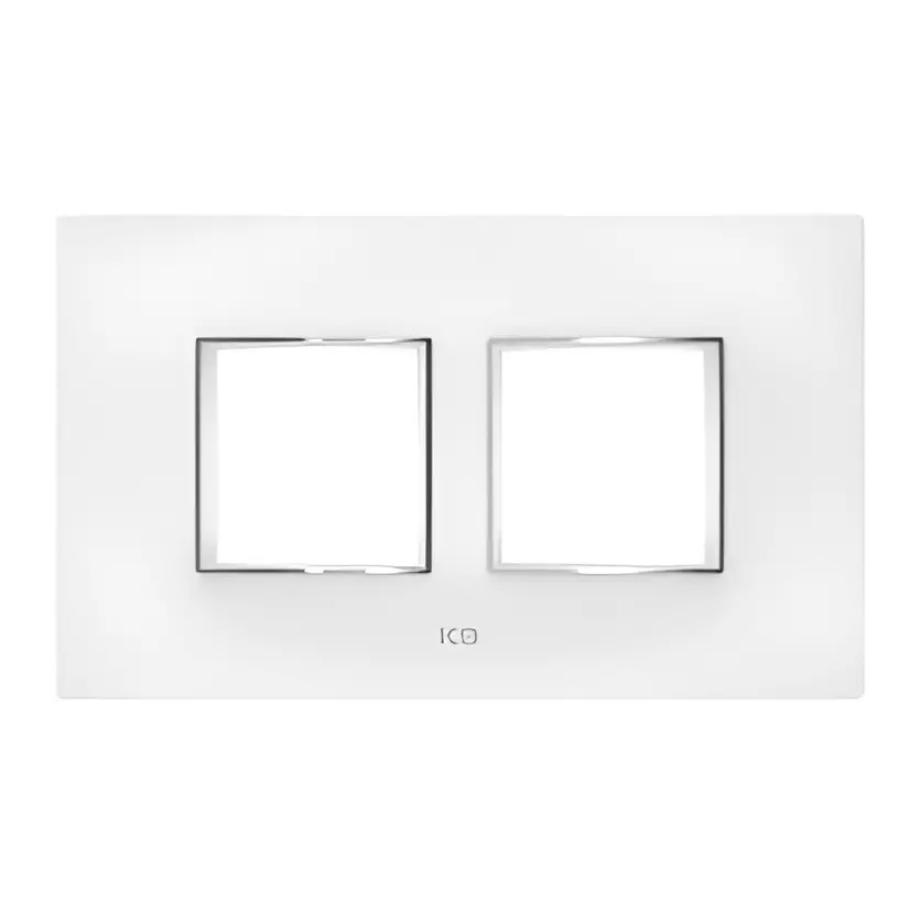 K9 Evoq Cover Plate With Base Frame Ultra Chrome 4 Module White, 9314 (Pack of 10)