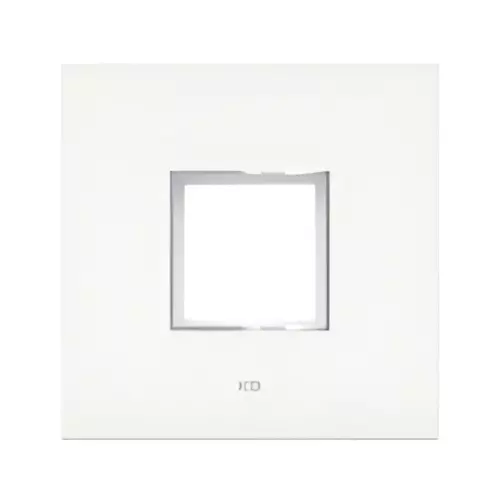 K9 Evoq Cover Plate With Base Frame Delta Chrome 2 Module White, 9322 (Pack of 10)