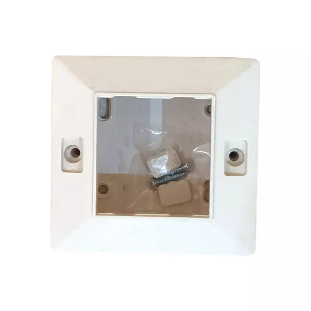 JAMSONS Surface Box with Plate 2 Module Vargin ABS White Color, JM-055 (Pack of 20)