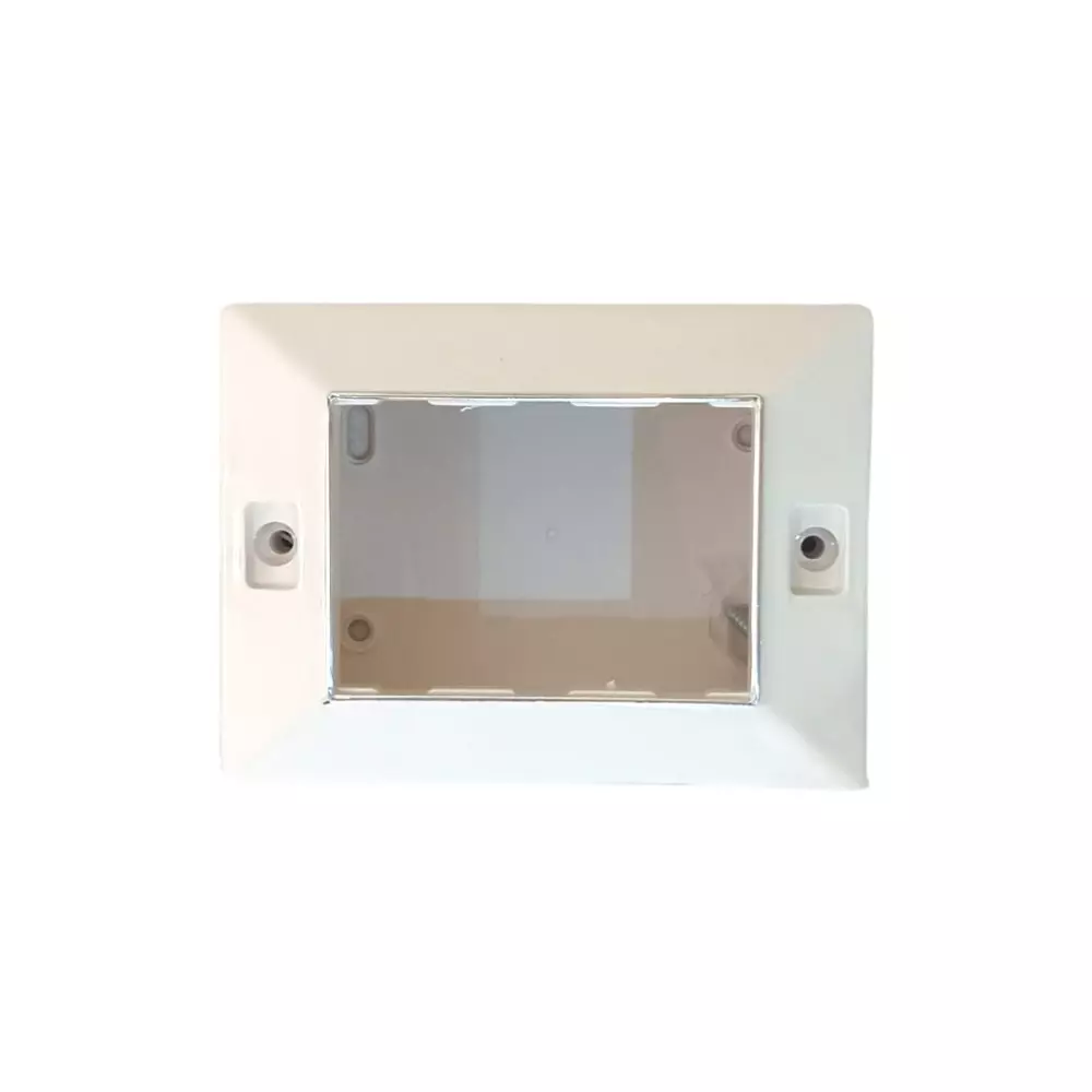 JAMSONS Surface Box with Plate 3 Module Vargin ABS Silver Line Color, JM-056 (Pack of 10)