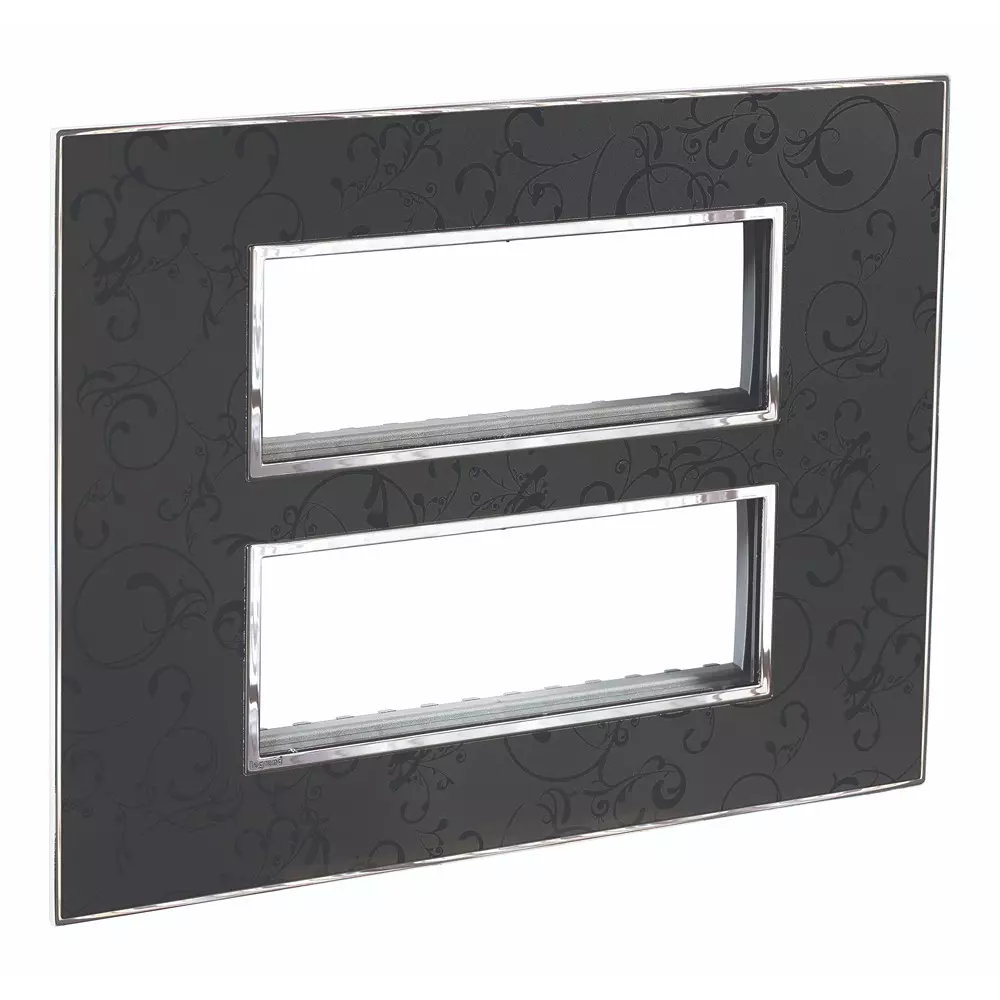 Legrand Arteor Series 2x6 M Modular Cover Plate with Frame High Grade Polycarbonate Dark Baroque, 5758 69