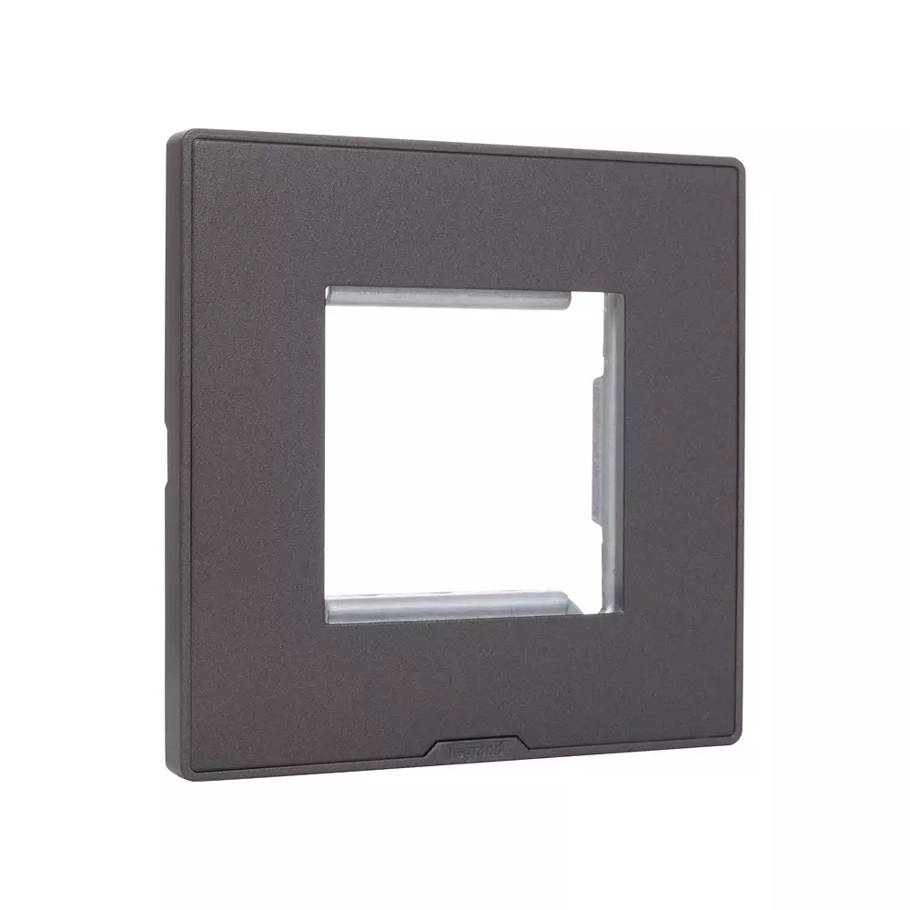 Legrand Myrius Series 2 M Modular Cover Plate with Frame High Grade Polycarbonate Charcoal Grey, 6797 02