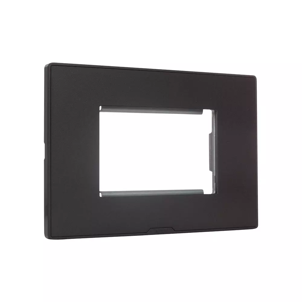 Legrand Myrius Series 3 M Modular Cover Plate with Frame High Grade Polycarbonate Charcoal Grey, 6797 03