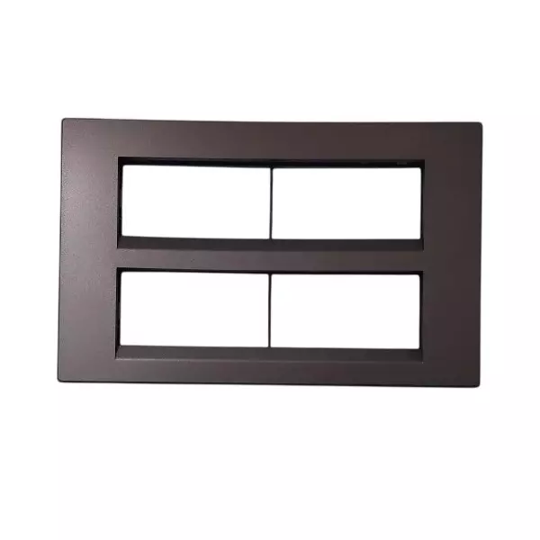 L&T [ Lauritz Knudsen ] Englaze Plastic Cover Plate With Plastic Grid Frame Champagne Gold Color 16 Module, CB92116FC01