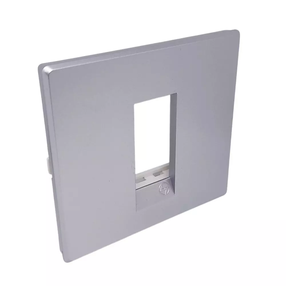 lt-lauritz-knudsen-englaze-plastic-cover-plate-with-plastic-grid-frame-moonlight-silver-color-1-module-cb92101fs01