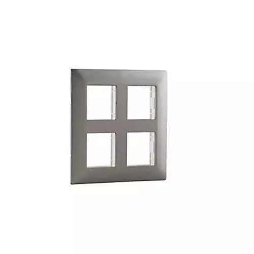 Philips 8 Module Grid and Cover Metallica Grey Glossy Finish and Easy Installation