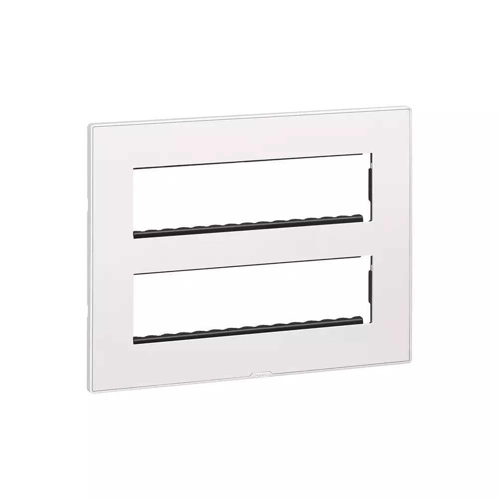Legrand Cover Plate with Support Frame Myrius Classic White 16 Module, 6795 16