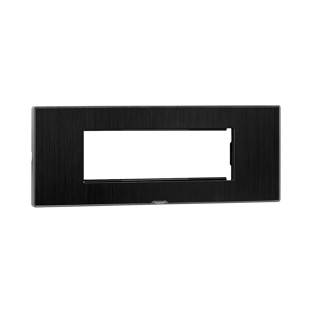 Legrand Cover Plate with Support Frame Myrius Dark Fade 6 Module, 6796 06