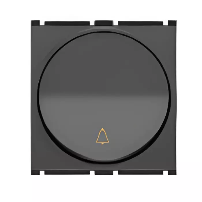 Goldmedal Modular Bell Push Switch 10 Amp Carbon Grey 2 M, 182613