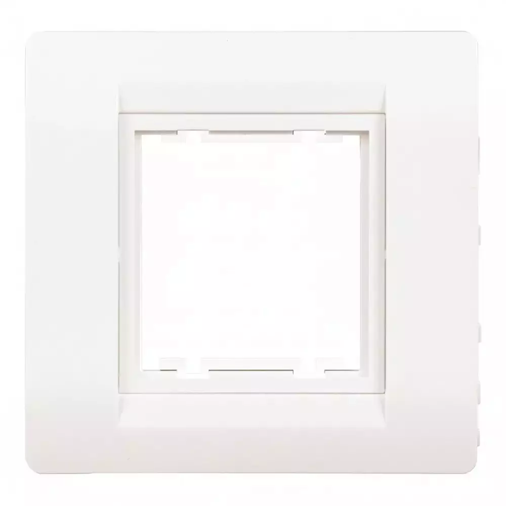 K9 Euro Cover Plate With Base Frame 2 Module White, W-9061U (Pack of 10)