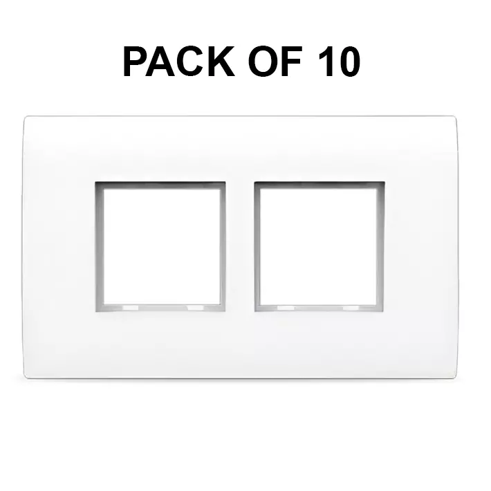 K9 Evoq Cover Plate With Base Frame Matrix 4 Module White, 9304 (Pack of 10)
