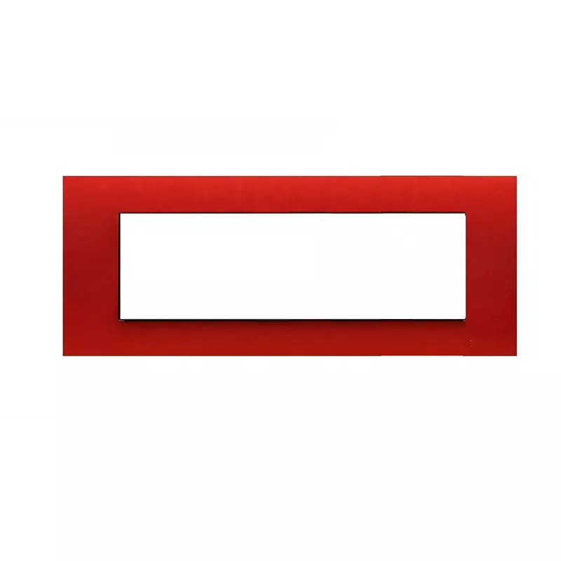 Goldmedal Curve Bella Cover Plate wtih Mounting Frame 219x86 mm 7 Module Belle Soft - Deep Currant Plastic for Commecial and Industrial Use, 30701