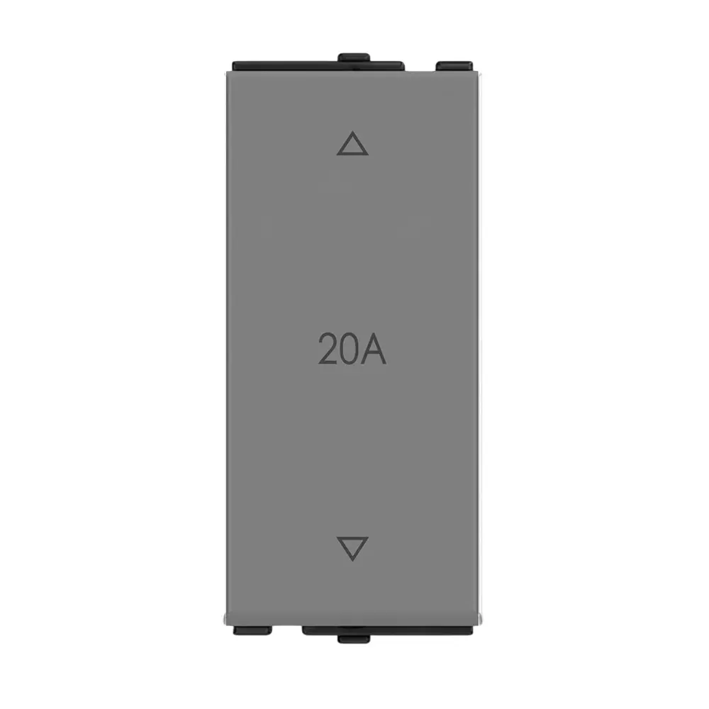 AP Tanish Series Gem Switch Polycarbonate 1 Module 20 A 2-Way Carbon Grey, TC31 (Pack of 20 Pcs)