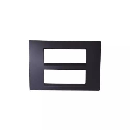 L&T [ Lauritz Knudsen ] Englaze Plastic Cover Plate With Plastic Grid Frame Mountain Grey Color 12 Module, CB92112FM01