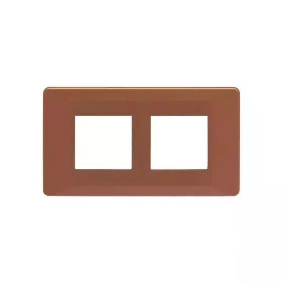 L&T [ Lauritz Knudsen ] Entice Cover Plate Without Grid Frame Vibrant Shade Firestorm Orange Color 4 Module, CB91104FS11