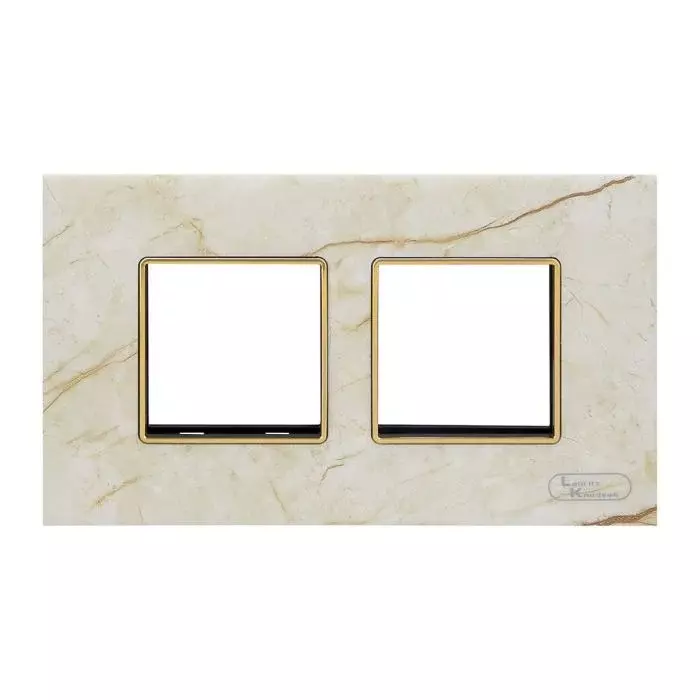 L&T [ Lauritz Knudsen ] Entice Cover Plate With Grid Frame Mystic Marble Color 4 Module, CB91104FM07