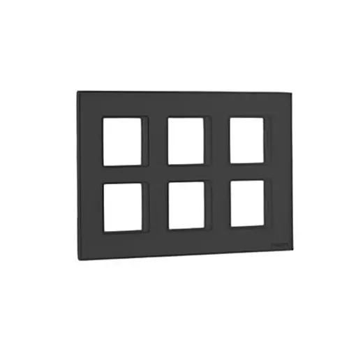 Philips 12 Module Grid and Cover Mirror Glaze Black, 913713645901
