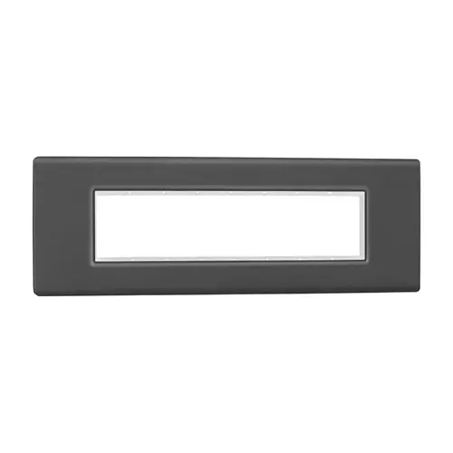 Legrand Cover Plate with Support Frame Allzy Matt Black 8 Module Horizontal, 6813 16 (Pack of 5)