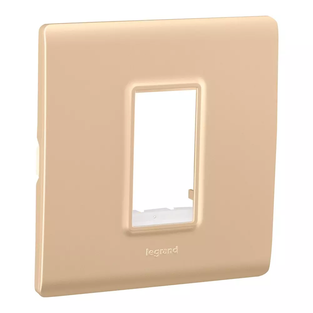 Legrand Cover Plate with Support Frame Allzy Golden 1 Module, 6813 33 (Pack of 20)
