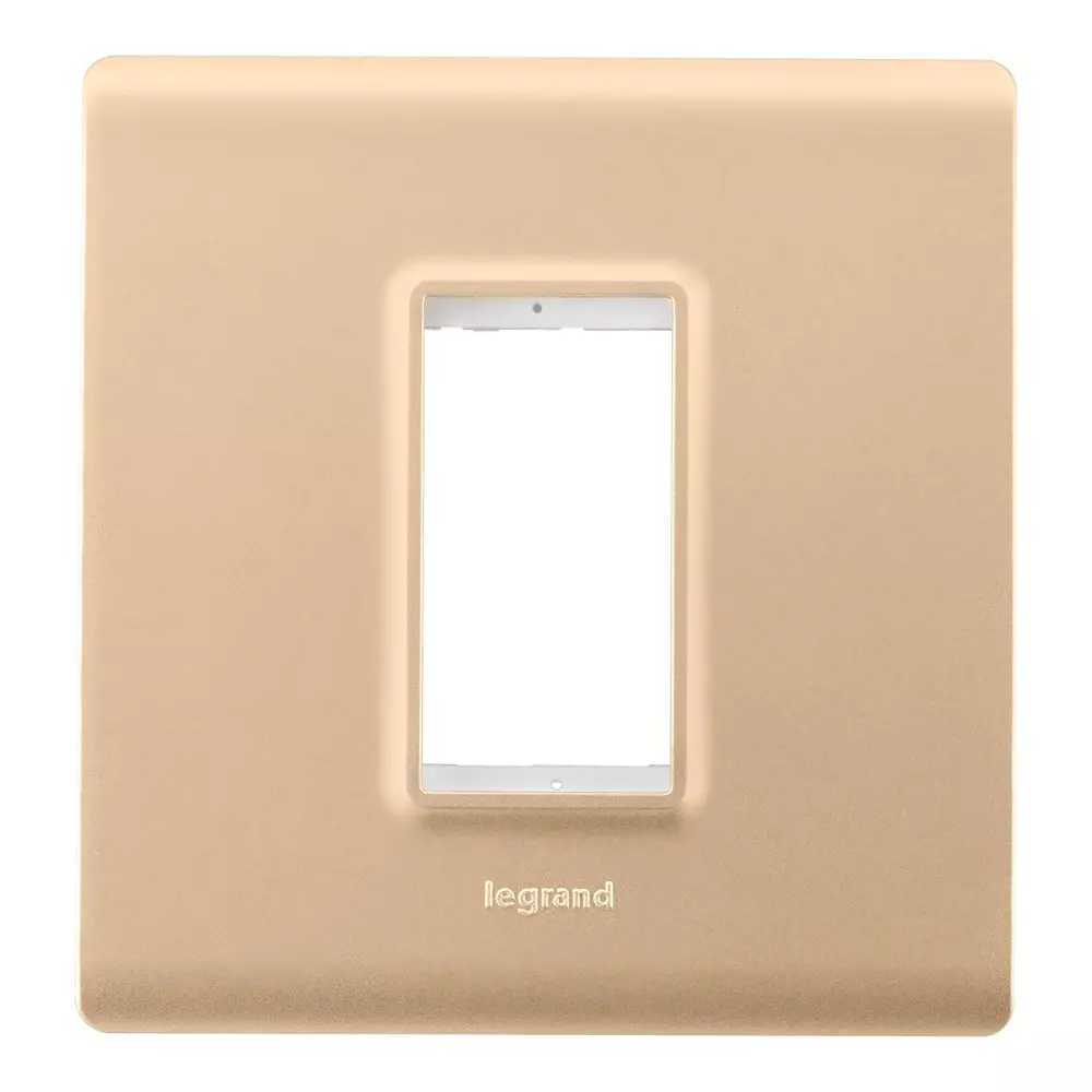 Legrand Cover Plate with Support Frame Allzy Golden 1 Module, 6813 33 (Pack of 20)