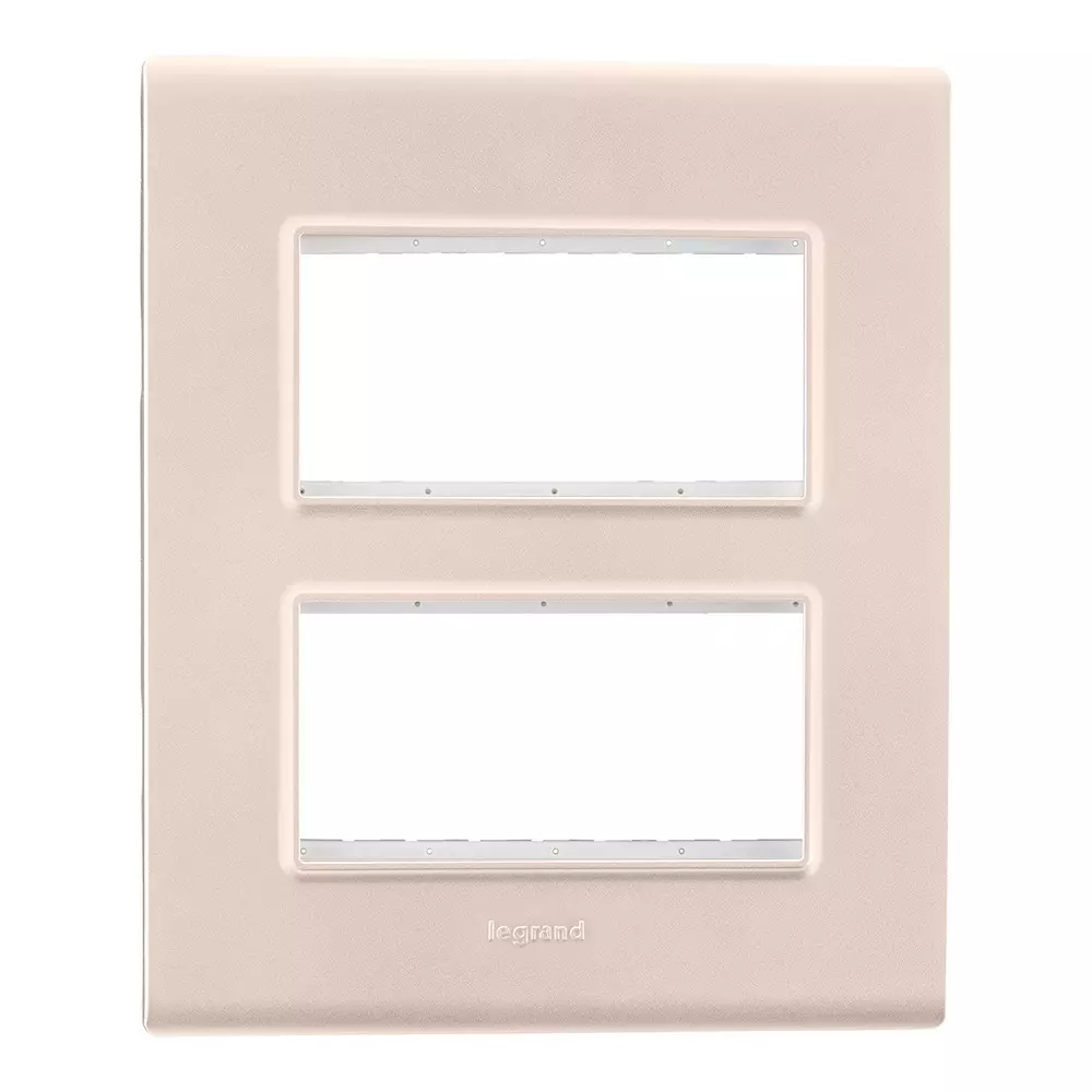 Legrand Cover Plate with Support Frame Allzy Rose Gold 2*4 Module Vertical, 6813 61 (Pack of 5)