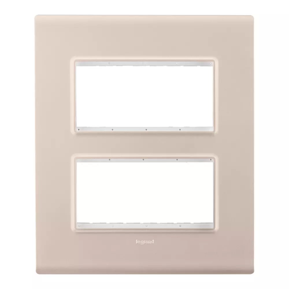 Legrand Cover Plate with Support Frame Allzy Rose Gold 2*4 Module Vertical, 6813 61 (Pack of 5)