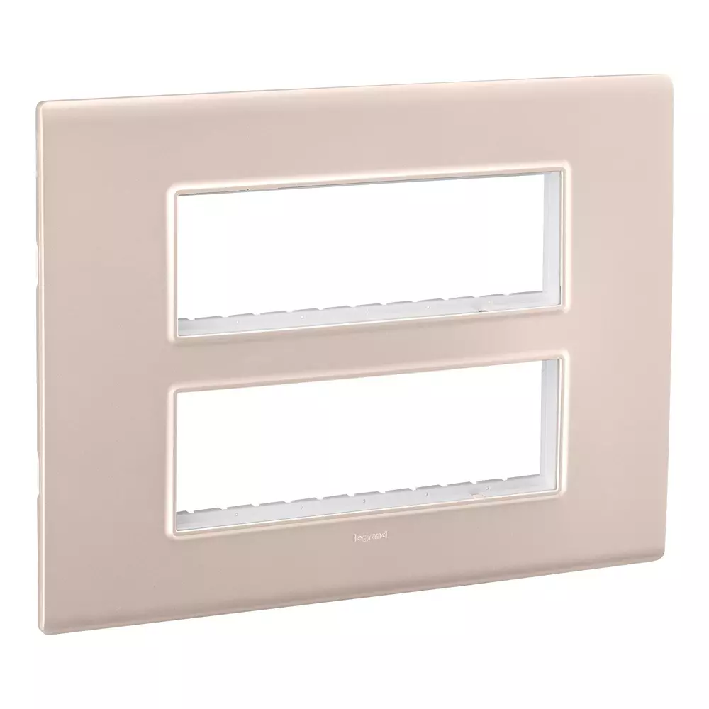 Legrand Cover Plate with Support Frame Allzy Rose Gold 12 Module, 6813 63 (Pack of 10)