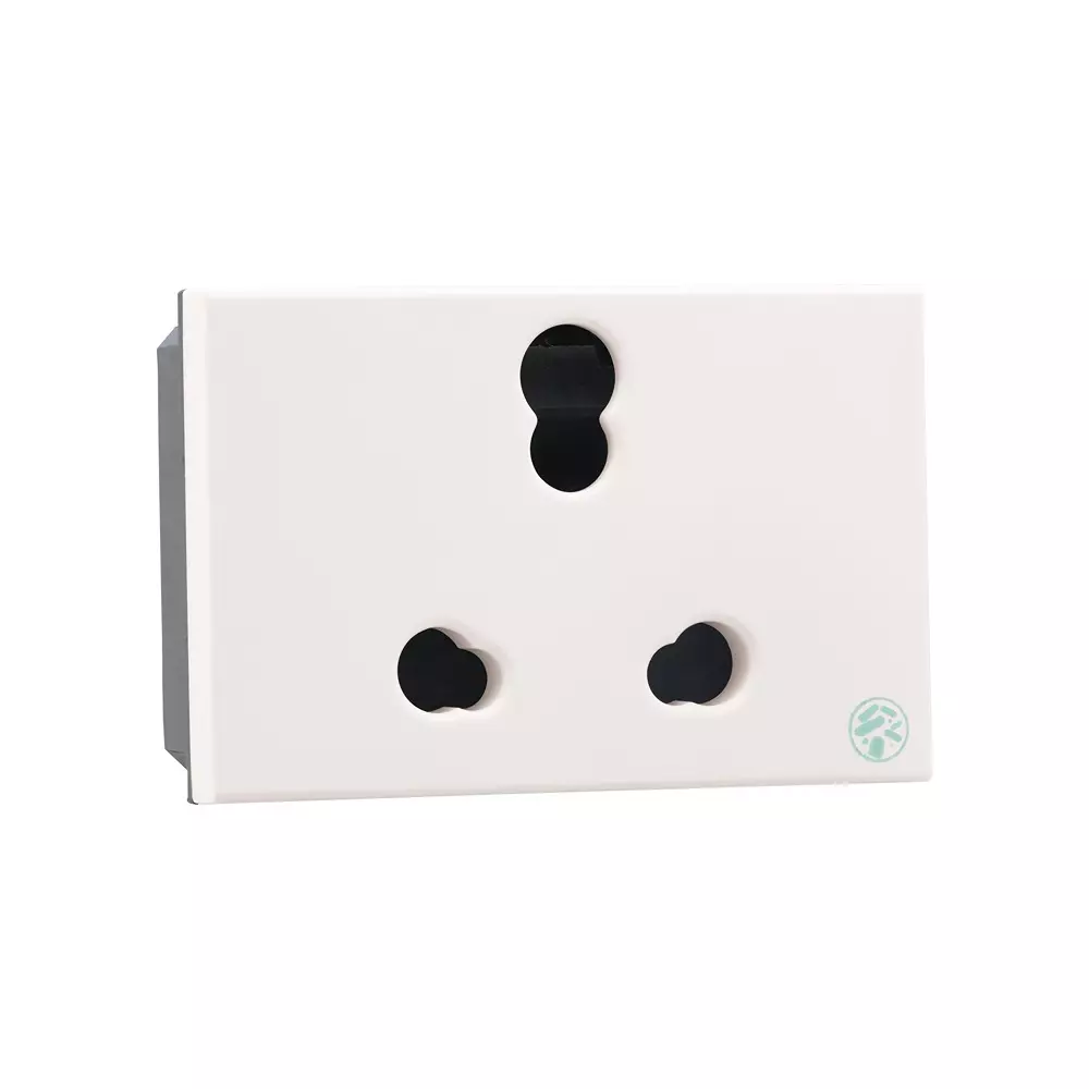 Legrand Anti - Bacterial Socket with Shutter Myrius Classic White 3 Module, 6793 29