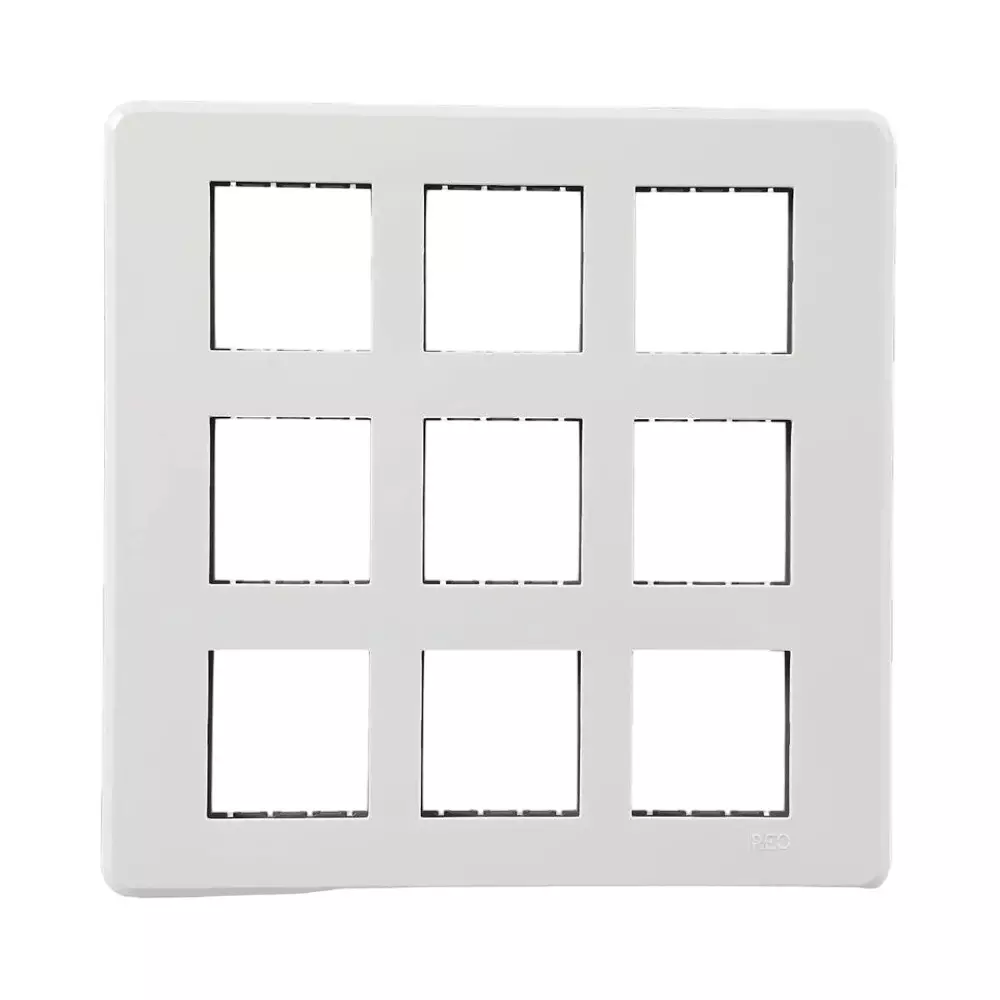 Reo by Havells Cover Plate 8 & 12 Module Polycarbonate Elegant White