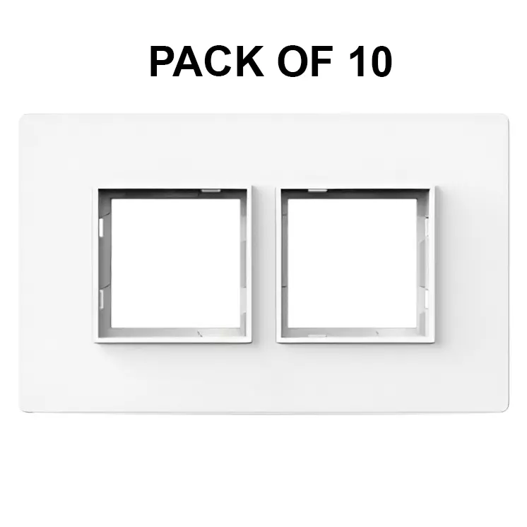 K9 Evoq Cover Plate With Base Frame Vogue 4 Module White, 9474 (Pack of 10)