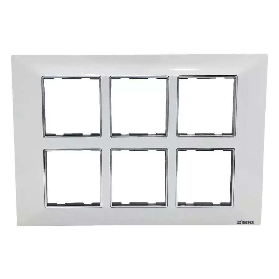 HOSPER Universal Series Classic Modular Plate White 12 Module 8½x7 inch, RC09
