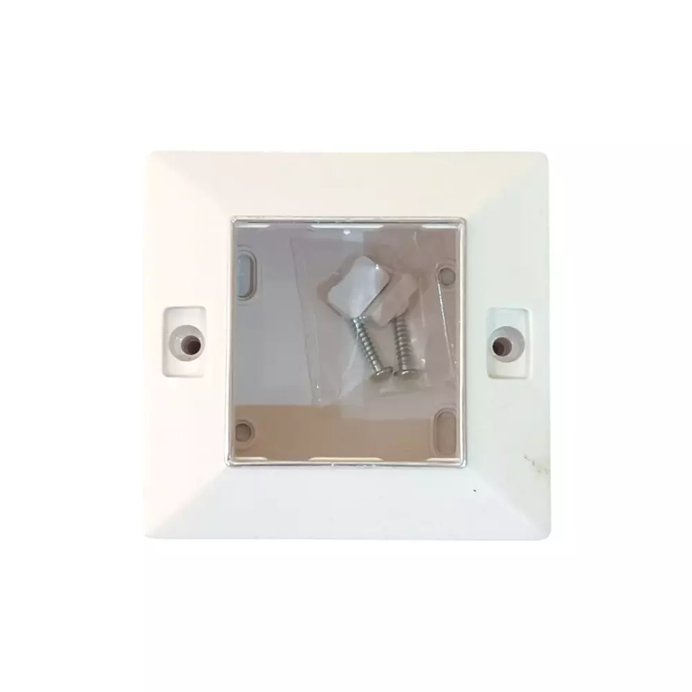 JAMSONS Surface Box with Plate 2 Module Vargin ABS Silver Line Color, JM-055 (Pack of 20)