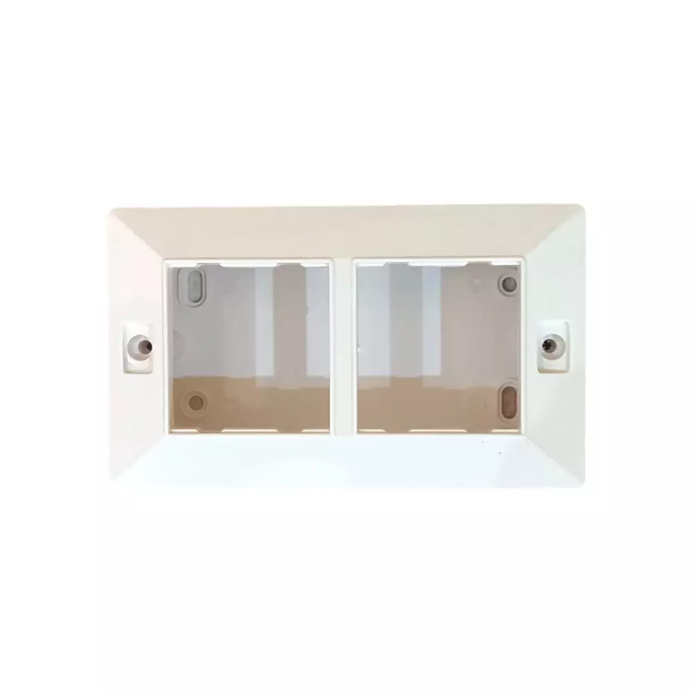 JAMSONS Surface Box with Plate 4 Module Vargin ABS White Color, JM-057 (Pack of 10)