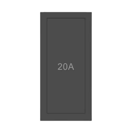 AP Magic Series Flat Switch Polycarbonate 1 Module 20 A 1-Way Black, MB63 (Pack of 20 Pcs)