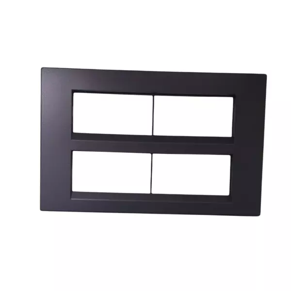 L&T [ Lauritz Knudsen ] Englaze Plastic Cover Plate With Plastic Grid Frame Mountain Grey Color 16 Module, CB92116FM01