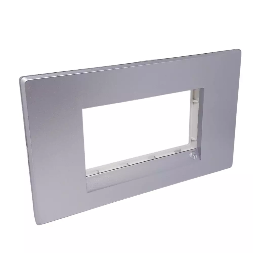 lt-lauritz-knudsen-englaze-plastic-cover-plate-with-plastic-grid-frame-moonlight-silver-color-4-module-cb92104fs01