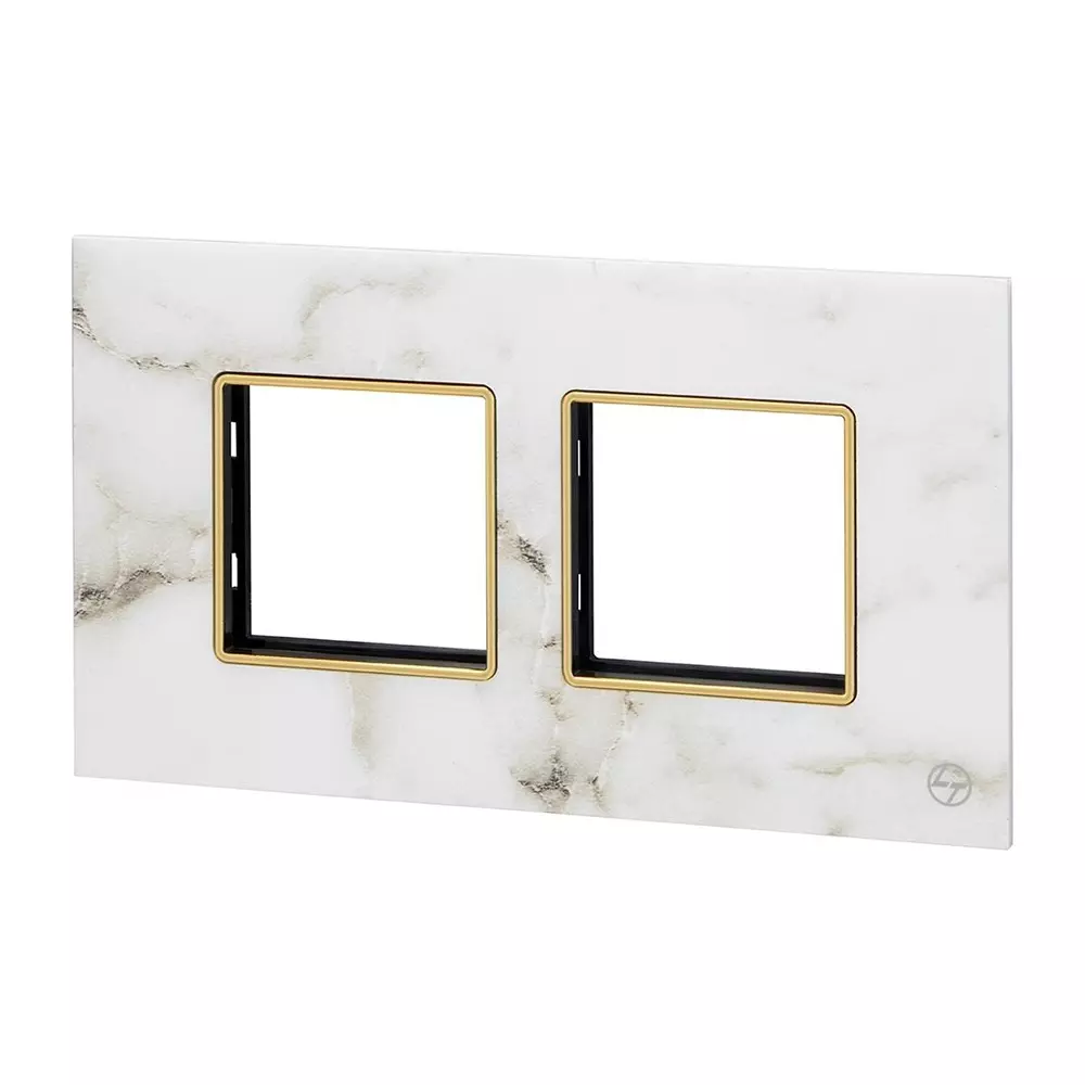 lt-lauritz-knudsen-entice-cover-plate-with-grid-frame-white-marble-color-4-module-cb91104fw07